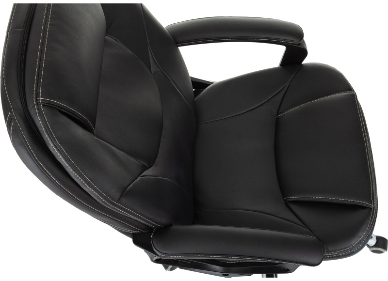 Кресло VB_EChair 668 TPU/SL черный экокожа крестов.металл хром