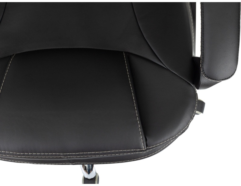 Кресло VB_EChair 668 TPU/SL черный экокожа крестов.металл хром