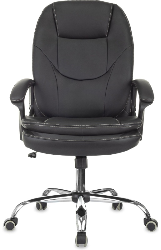 Кресло VB_EChair 668 TPU/SL черный экокожа крестов.металл хром