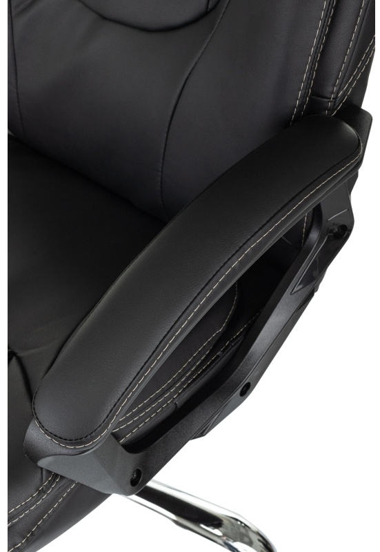 Кресло VB_EChair 668 TPU/SL черный экокожа крестов.металл хром