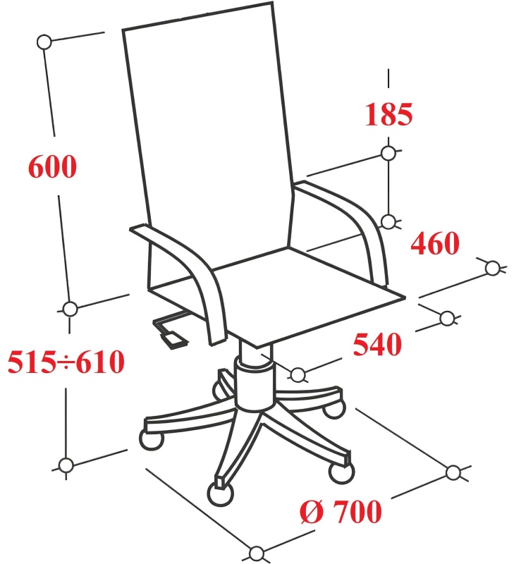 Кресло VB_EChair 668 TPU/SL черный экокожа крестов.металл хром