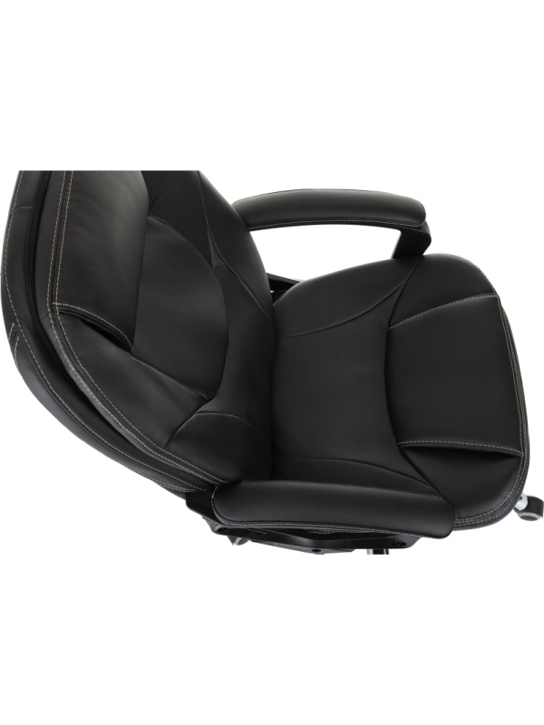 Кресло VB_EChair 668 TPU/SL черный экокожа крестов.металл хром