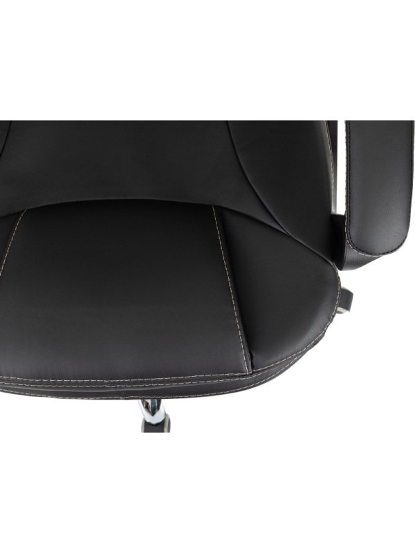 Кресло VB_EChair 668 TPU/SL черный экокожа крестов.металл хром