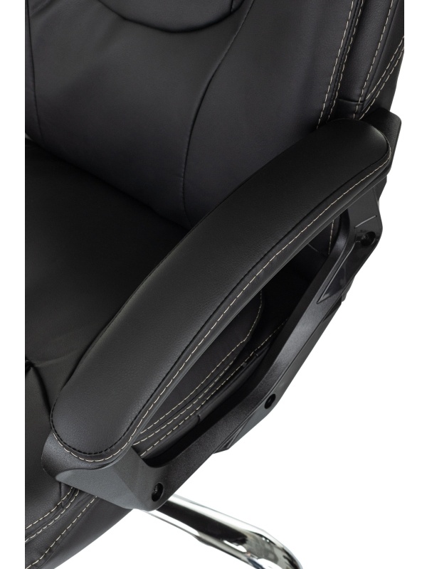 Кресло VB_EChair 668 TPU/SL черный экокожа крестов.металл хром