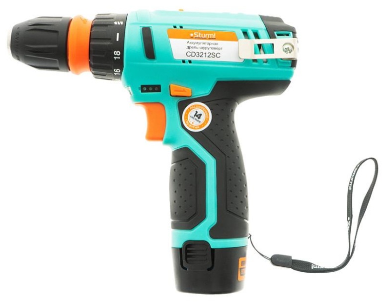 Дрель-шуруповерт аккумуляторная Sturm! 12В, 2х2Ач,съемный патрон (CD3212SC)