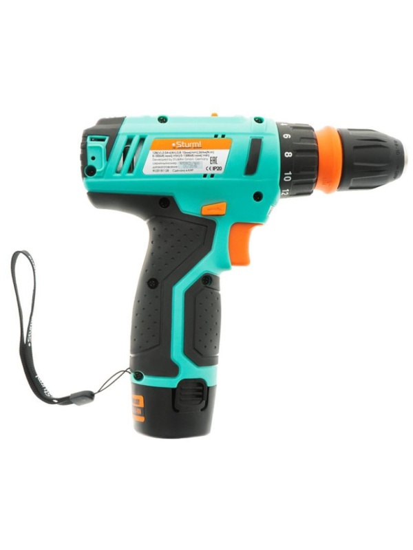 Дрель-шуруповерт аккумуляторная Sturm! 12В, 2х2Ач,съемный патрон (CD3212SC)