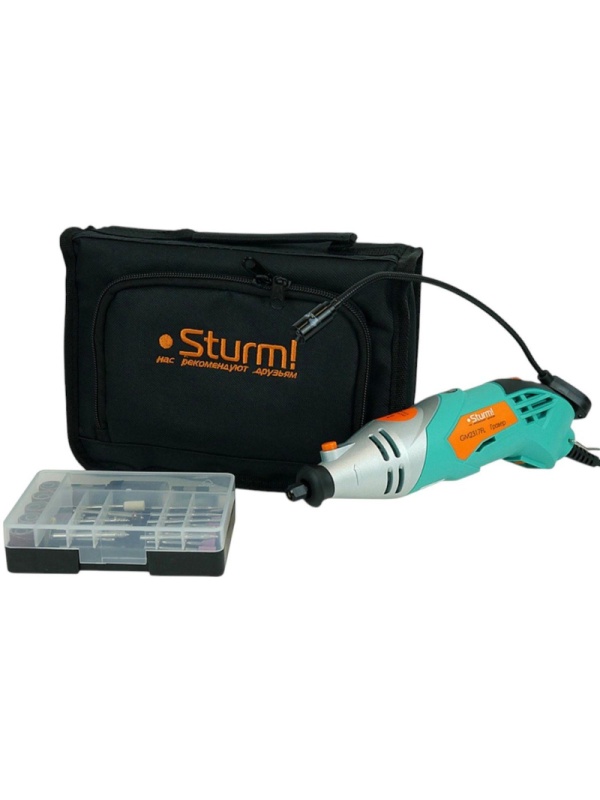Гравер сетевой Sturm! гибкий вал, подсветка, 120 предметов (GM2317FL)