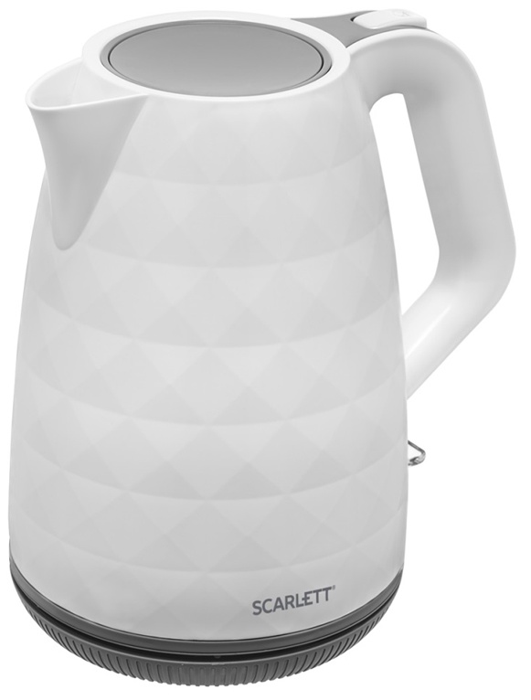 УЦЕНКА - Чайник электрический Scarlett SC-EK18P49, 1,7л, 2200Вт, пластик, белый