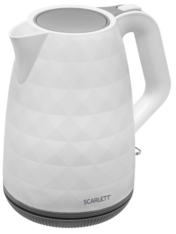 УЦЕНКА - Чайник электрический Scarlett SC-EK18P49, 1,7л, 2200Вт, пластик, белый