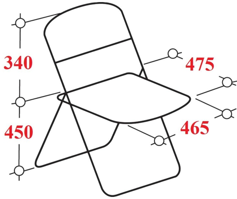 Стул складной UT_ FOLDER (mod. 3022G) кожзам черный/черный (1шт/уп)