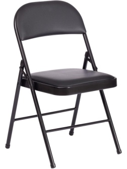 Стул складной UT_ FOLDER (mod. 3022G) кожзам черный/черный (1шт/уп)