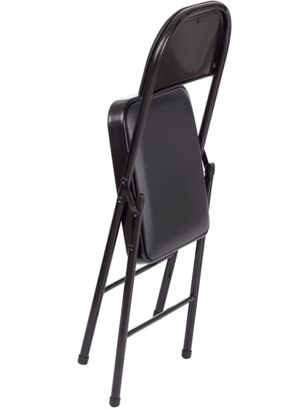 Стул складной UT_ FOLDER (mod. 3022G) кожзам черный/черный (1шт/уп)