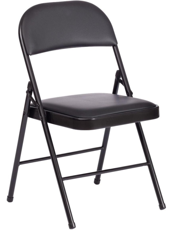 Стул складной UT_ FOLDER (mod. 3022G) кожзам черный/черный (1шт/уп)