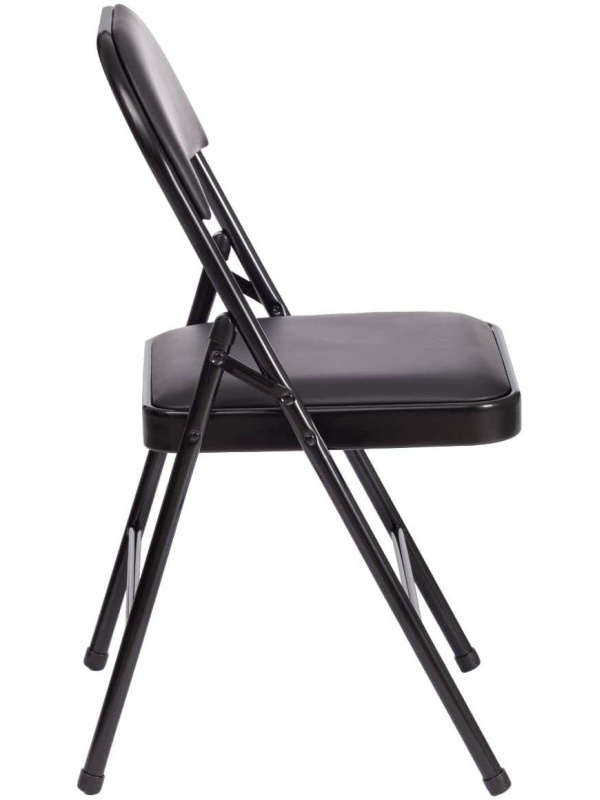 Стул складной UT_ FOLDER (mod. 3022G) кожзам черный/черный (1шт/уп)