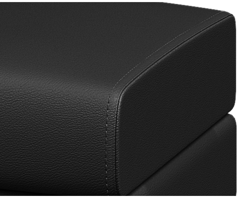 Модуль прямой MV_Банкетка ДОМИНО (Dm-P3) 3-мест. к/з Or16/Ec3001 черный