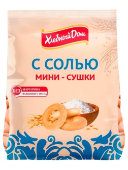 Сушки Хлебный дом мини с солью, 180г