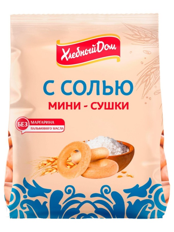 Сушки Хлебный дом мини с солью, 180г