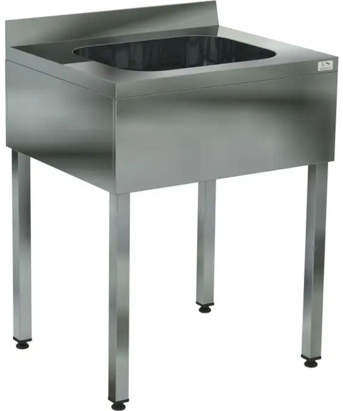 Ванна моечная цельнотянутая односекционная КОБОР ВМЦФ/1-60/60