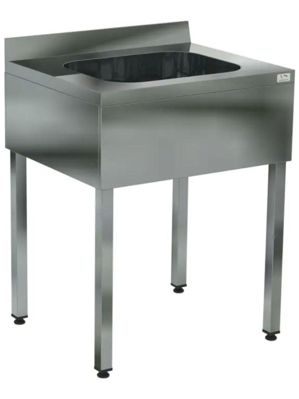 Ванна моечная цельнотянутая односекционная КОБОР ВМЦФ/1-60/60