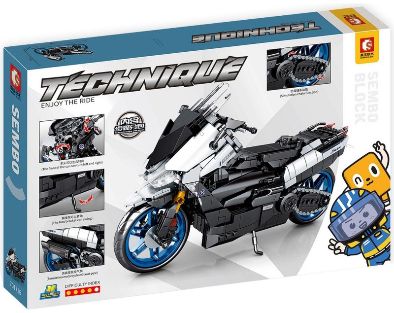 Конструктор Sembo Block 701716, максискутер, 798 деталей