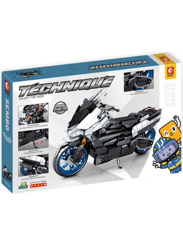 Конструктор Sembo Block 701716, максискутер, 798 деталей