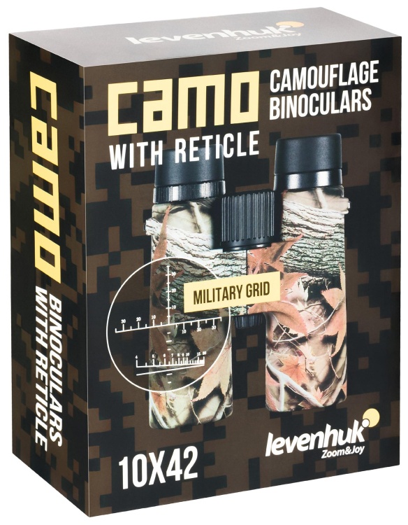 Бинокль Levenhuk Camo Dots 10x42 с сеткой, 81925