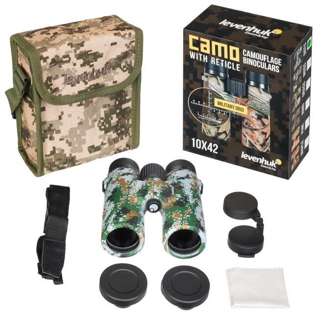 Бинокль Levenhuk Camo Dots 10x42 с сеткой, 81925