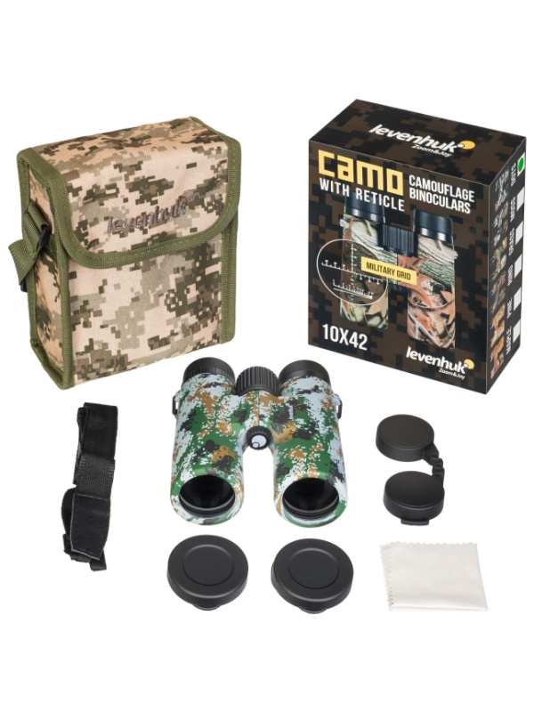 Бинокль Levenhuk Camo Dots 10x42 с сеткой, 81925