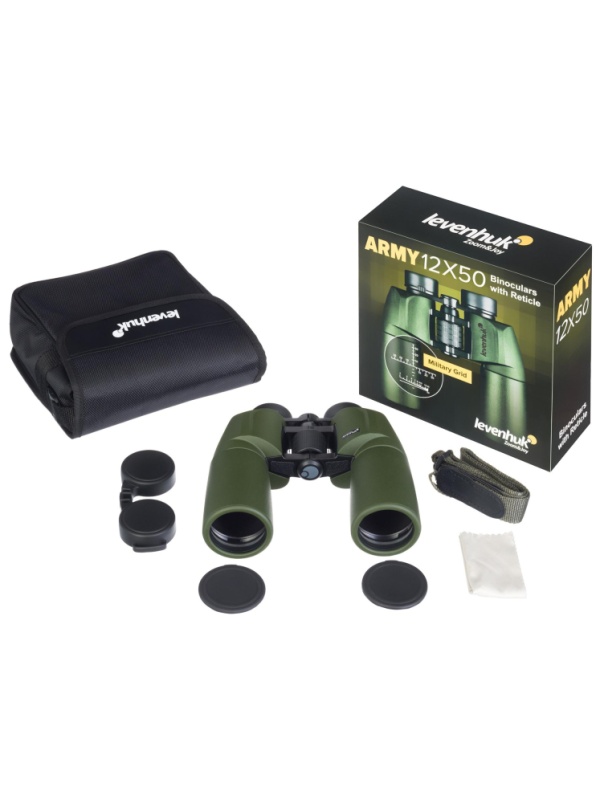 Бинокль Levenhuk Army 12x50 с сеткой, 81935