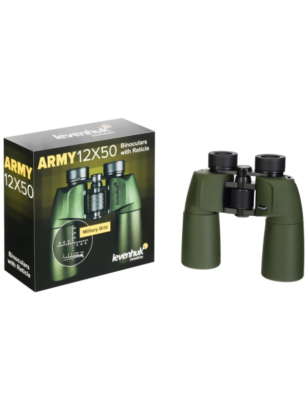 Бинокль Levenhuk Army 12x50 с сеткой, 81935