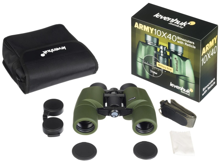 Бинокль Levenhuk Army 10x40 с сеткой, 81932