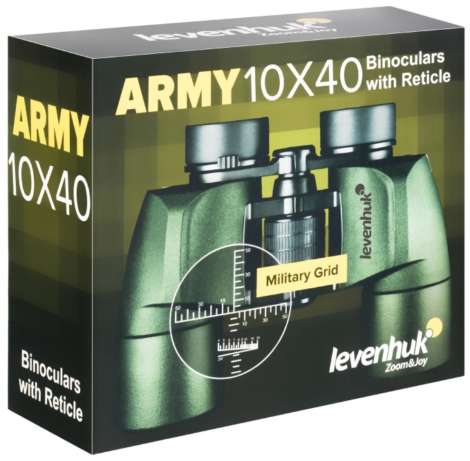 Бинокль Levenhuk Army 10x40 с сеткой, 81932