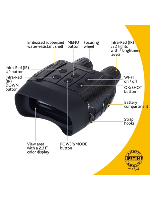 Бинокль цифровой ночного видения Levenhuk Halo 13X Wi-Fi, 77664