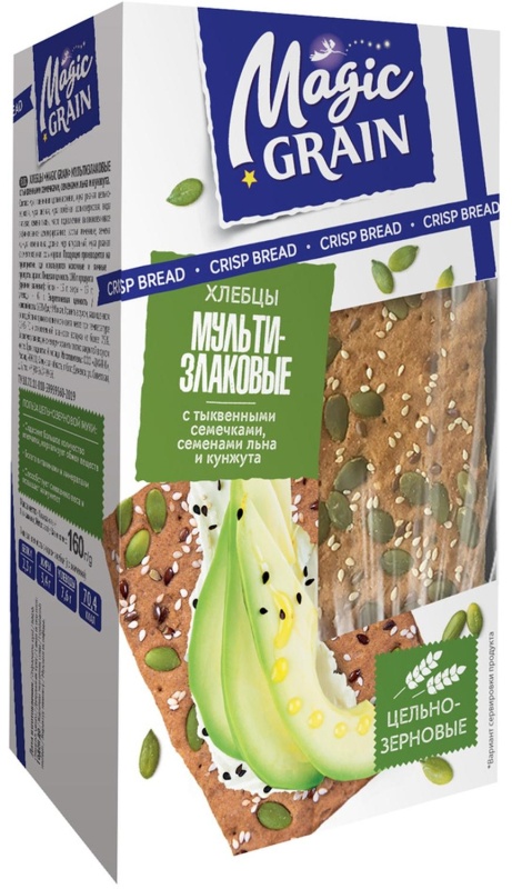 Хлебцы Magic Grain Мультизлаковые с тыквенными семечками 160г 1220