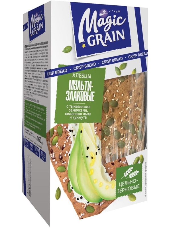 Хлебцы Magic Grain Мультизлаковые с тыквенными семечками 160г 1220