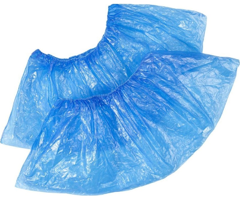 Бахилы н/с, п/э с 2й резин. текст. 3,9г ПНД2-8/8/2р-С-С 50 пар/уп