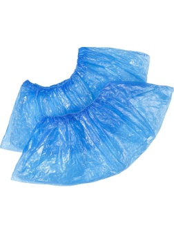 Бахилы н/с, п/э с 2й резин. текст. 3,9г ПНД2-8/8/2р-С-С 50 пар/уп