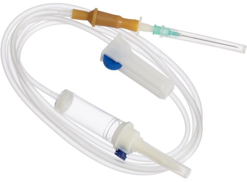 Система переливания р-ров одноразовая с иглой, 21G(0,8x40), 150см, 25 шт/уп