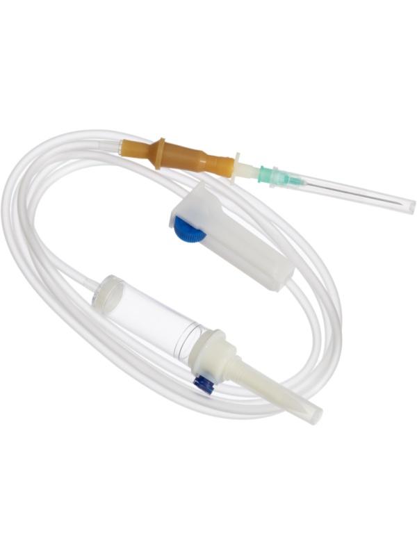 Система переливания р-ров одноразовая с иглой, 21G(0,8x40), 150см, 25 шт/уп