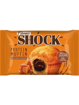 Маффин FitnessShock Шоколадная карамель с начинкой 50г