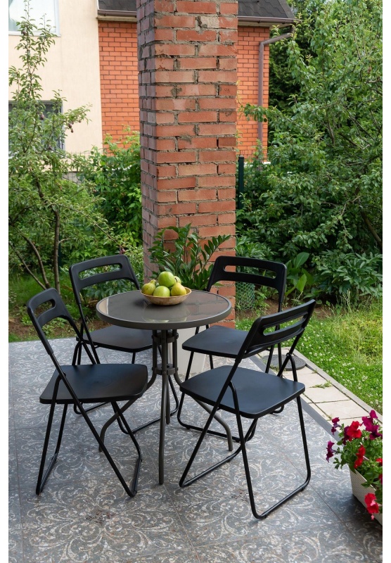 Стул XPP_Комус Мебель раскладной Folding черный