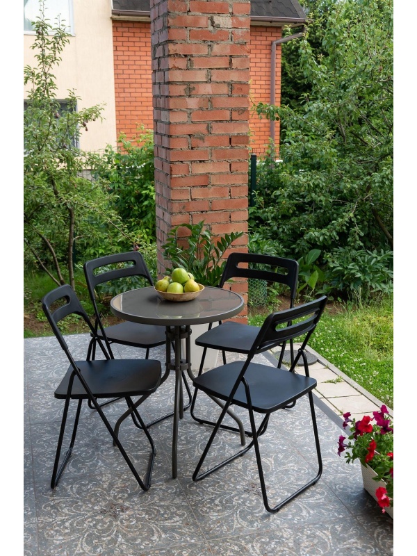 Стул XPP_Комус Мебель раскладной Folding черный