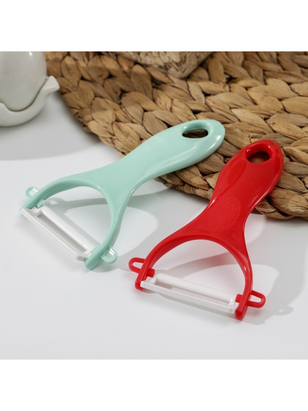 Овощечистка керамическая Доляна «Солнечная», 13 см, цвет МИКС