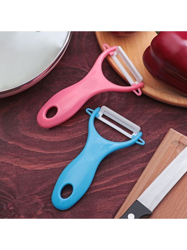 Овощечистка керамическая Доляна «Солнечная», 13 см, цвет МИКС