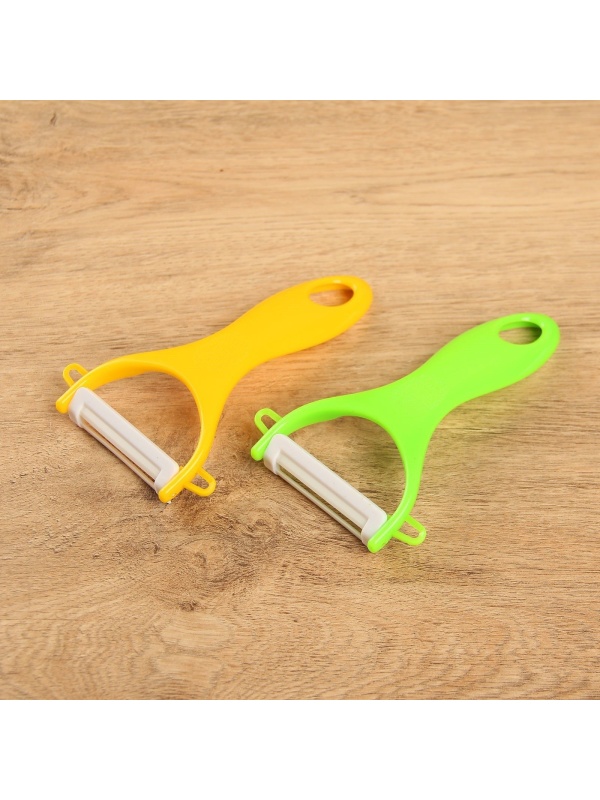 Овощечистка керамическая Доляна «Солнечная», 13 см, цвет МИКС