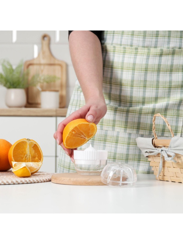 Ручная соковыжималка для цитрусовых с лотком и крышкой