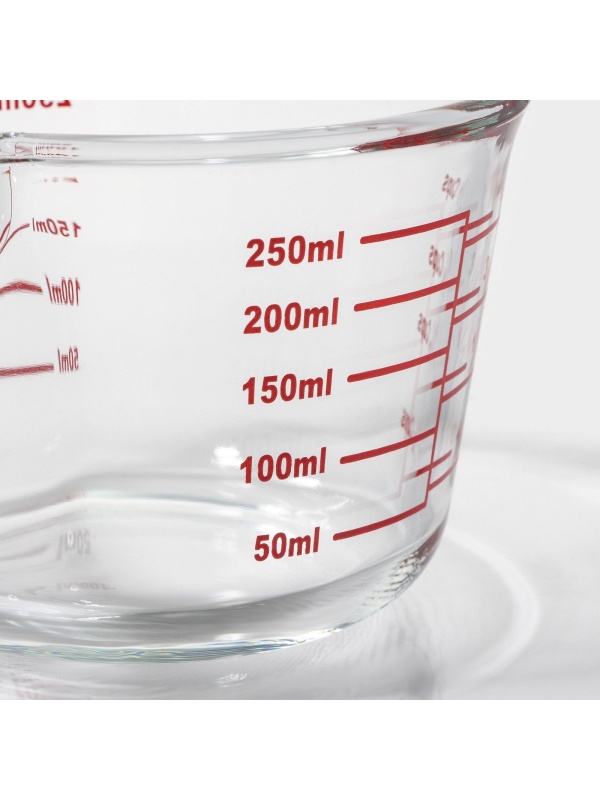 Кувшин мерный из жаропрочного стекла Доляна «Классика», 250 мл, 14×10,5×7 см