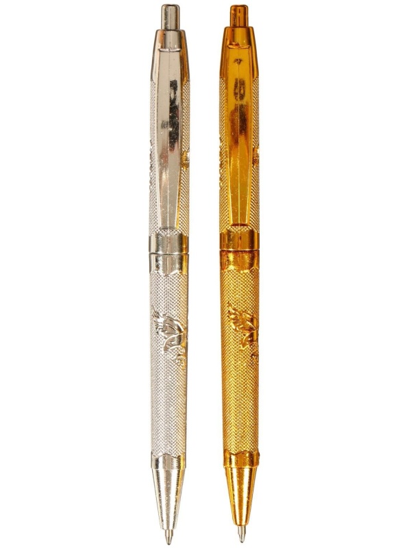 Набор ручек шариковых, 4 штуки, автоматические, стержень синий, МИКС