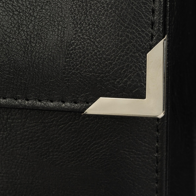 Портфель ГРИФ К мод. 1027/2 черный экокожа