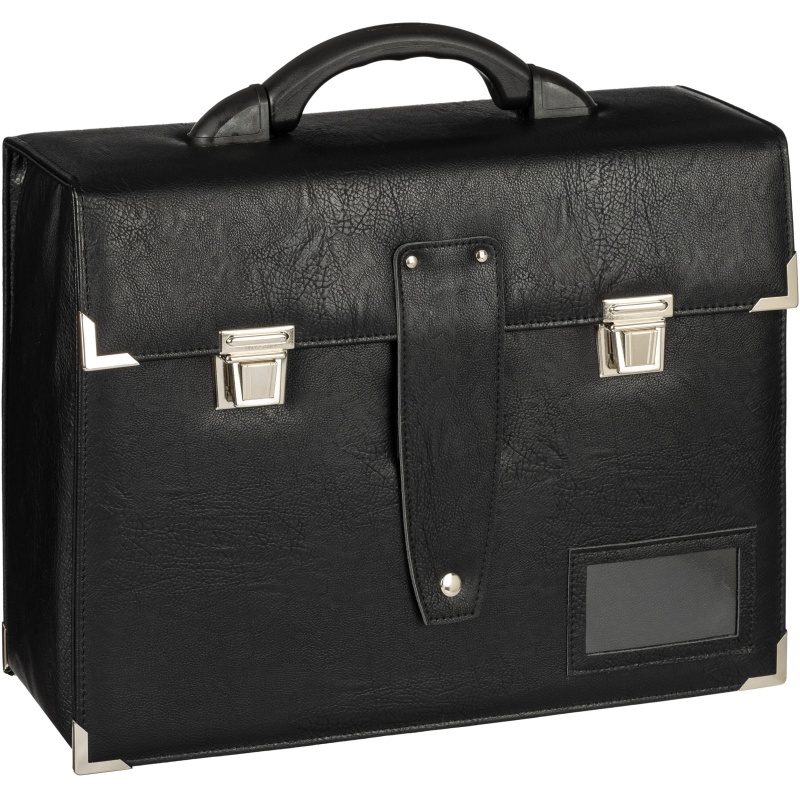 Портфель ГРИФ К мод. 1027/2 черный экокожа